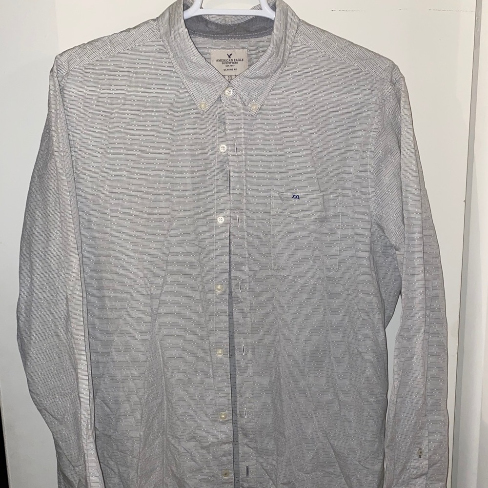 American Eagle Mens Long Sleeve Button Down